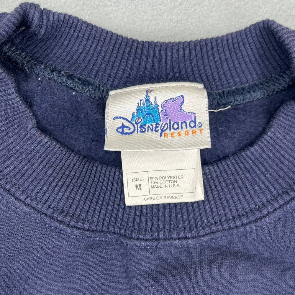 Disneyland Mickey Mouse American Flag Navy Blue Sweatshirt Mens Medium USA Made - Picture 4 of 12